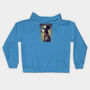 Vintage royal poodle portrait Kids Hoodie